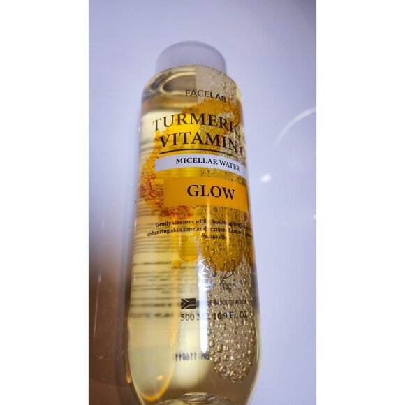 Facelab Turmeric & Vitamin C Glow Micellar Water & Facial Cleanser 500ml Set - Picture 6 of 9